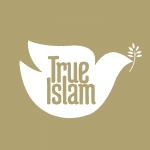 True Islam - White Dove Gold Background