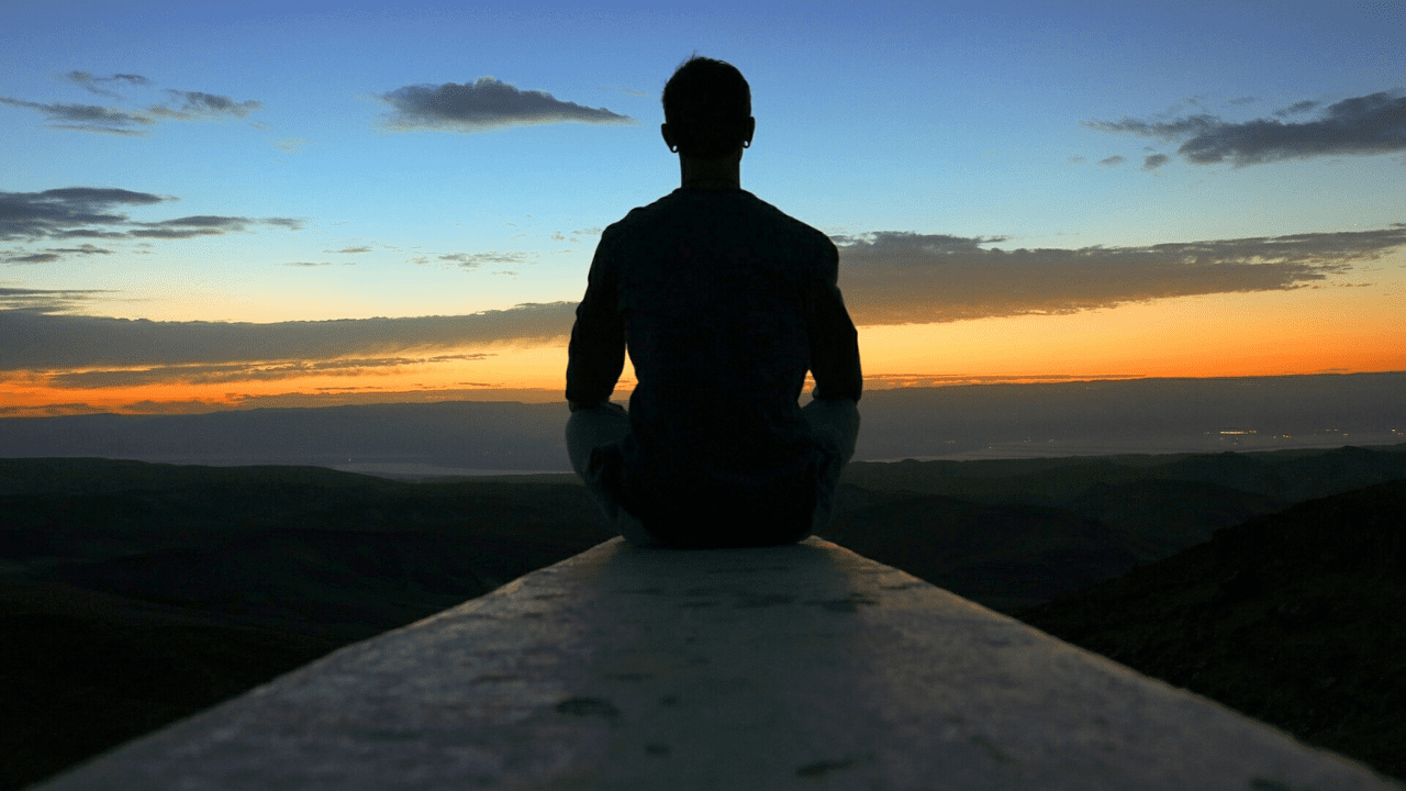 Man looking into the horizon